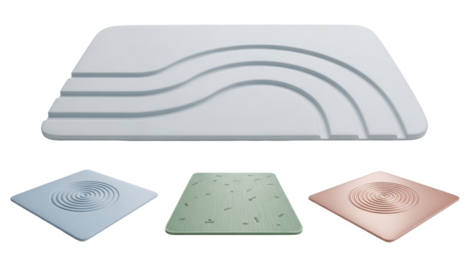 Isolated Spa steps and square pads for hot tub accessories and maintenance purposes