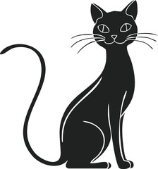 Black Cat with Arched Back Line Art Halloween Silhouette Isolated,
Spooky Black Cat Outline Vector,
Creepy Halloween Cat Silhouette Design,
Scary Arched Cat Minimal Line Illustration