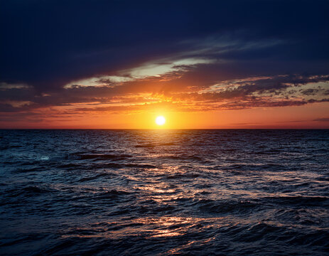 Scenic View of Beach during Sunset