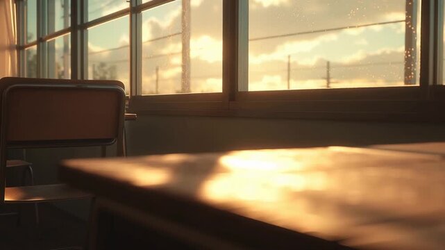 昭和のノスタルジックな雰囲気の教室