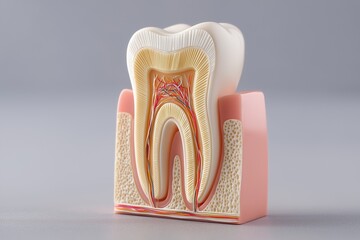 Tooth cross-section model illustration