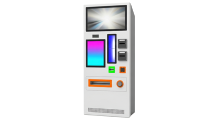 Isolated indoor electronic ticketing machine for automated processing of transactions