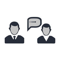 business man with speech bubble