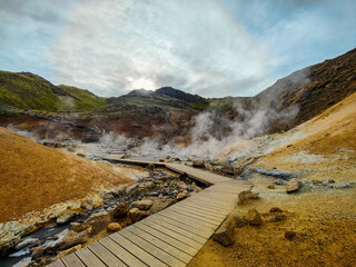 Seltun geothermal area in Iceland