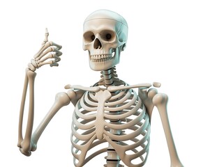 Anatomical Skeleton Model Giving Thumbs Up Gesture Represents Health Agreement Anatomy Symbol Bone Structure Educational Material Science Illustration And Medical Depiction