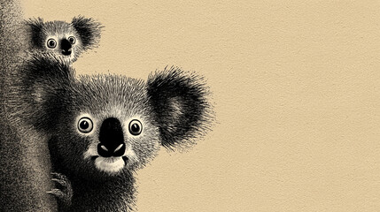 Japanese-style_ink_illustration_of_cute_baby_koalas