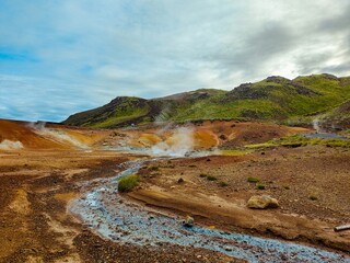 Seltun geothermal area in Iceland