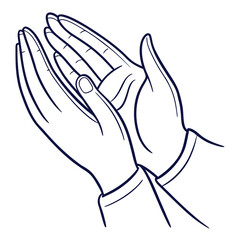 Illustration of two hands clapping