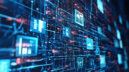 Close-up of a video conferencing screen with participants engaged in a virtual meeting, illustrating the connectivity and efficiency of online communication - Powered by Adobe