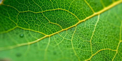 Artistic picture. Leaf with veins and cells macro photography