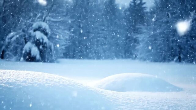 Weather Video Snow weather video falling snow and drift; seamless loop; no people, no logos; no faces; no trademarks scene 4