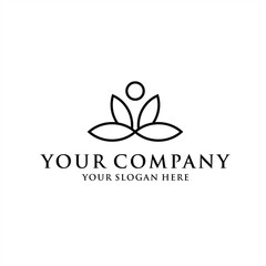 Feminine logo illustration for Spa, Energetic, Wellness, yoga, Cosmetics