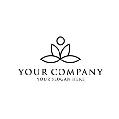 Feminine logo illustration for Spa, Energetic, Wellness, yoga, Cosmetics