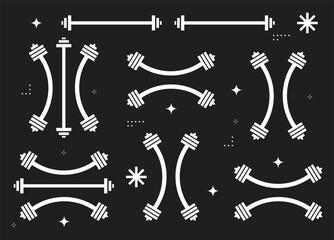 Dumble icon for exercise, Gym dumble vector illustration