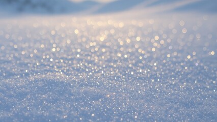 Obraz premium Sparkling snow under soft light.