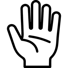 Obraz premium Human hand outline icon vector