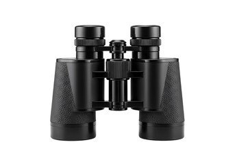 Black Binoculars for Observation, Exploration, and Vision - Optical Device on Pure White Background isolated on transparent background