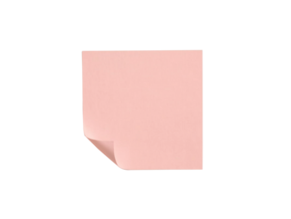 pink blank sticky note paper isolated on transparent png background,note paper message office business tag sign