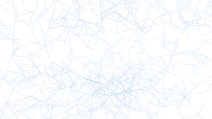 Modern abstract illustration of a digital network with geometric shapes and lines, evoking concepts...