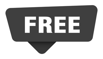 free black sign isolated on transpatent background. free sticker