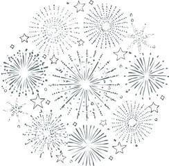 Outline of Decorative Fireworks Isolated on White Background,
Decorative Fireworks Outline Vector,
Minimal Fireworks Line Art,
Festive Fireworks Outline Design