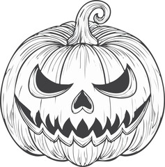 Pumpkin Face Outline Scary Halloween Design,
Spooky Pumpkin Face Vector,
Creepy Halloween Pumpkin Outline,
Scary Jack O Lantern Line Art