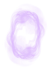 Soft glowing smoke and colorful luminous vapor with smooth abstract texture and atmospheric light effect on transparent background.