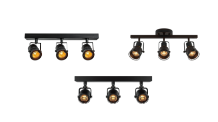 Stage spotlight bar on transparent background png