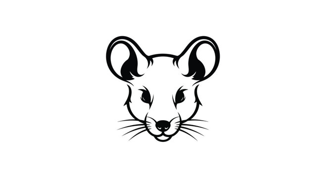 Cute mouse head logo graphic design Keywords: mouse, rat, head, logo, graphic, design, animal