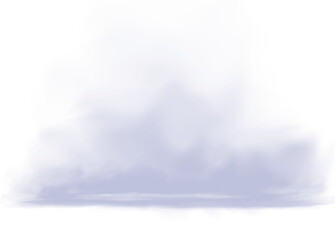 Soft glowing smoke and mist trail with blue light swirl and airy vapor motion on transparent background, ethereal abstract energy and fantasy illumination effect.