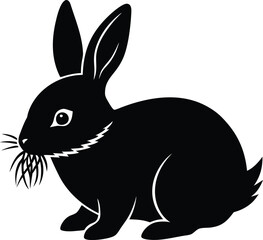 Obraz premium Pink vector illustration of a cute cartoon rabbit or bunny for Easter and spring holiday design