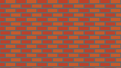 Seamless vector pattern of orange bricks arranged in uniform rows, ideal for construction themes, building textures, or urban design projects. Orange brick seamless pattern vector wall background.