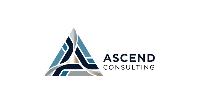 Ascend consulting logo for business and finance company vector design