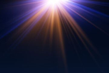 Bright light effect of neon lines and star explosion.