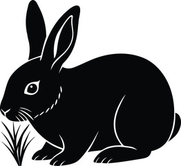 Cute cartoon vector illustration of a bunny or rabbit for Easter or spring design
