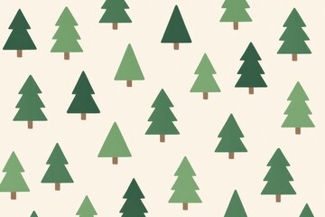 Obraz premium Seamless evergreen tree pattern.