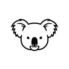 Koala Face Outline animal head