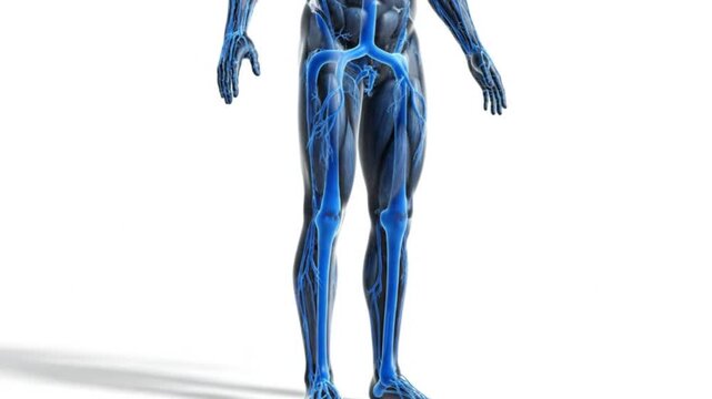 Human Vein Anatomy Illustration Medical Visualization Body Circulation System Healthcare Education Vascular Structure