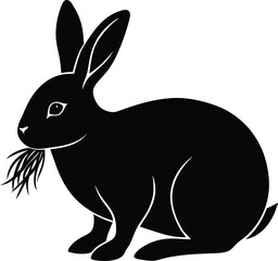 Cute vector illustration of a cartoon rabbit or bunny for Easter or spring themes