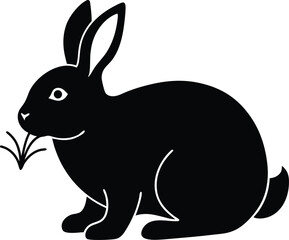 Cute pink cartoon bunny vector illustration for Easter holiday design