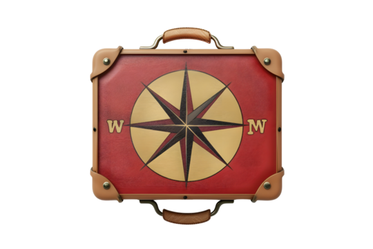 AI Image The Compass Suitcase A symbol of exploration adventure and the thrill of discovering
