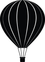 Obraz premium Hot air balloon silhouette vector illustration scalable eps graphic