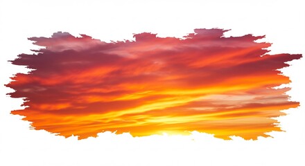 Couleurs flamboyantes ciel coucher soleil rouge orang�. AI Generated