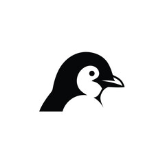Penguin Head Logo Design Keywords: penguin, bird, animal, head, face, logo, icon, graphic