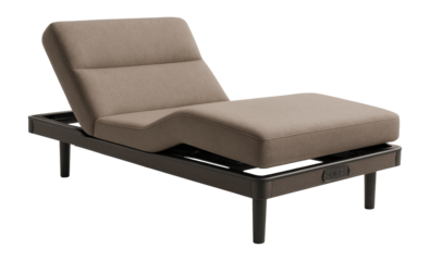 Adjustable single bed base for optimal comfort while reading or watching TV.