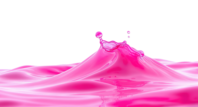 Pink liquid splash on transparent background png - Powered by Adobe