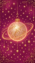 Elegant celestial ornament mobile wallpaper