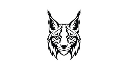 Stylized lynx head logo graphic design Keywords: lynx, head, logo, graphic, design, animal, wild