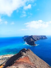 Perfect for travel, summer vacation, and nature lovers. Ideal stock image for tourism and beach lifestyle. Porto Santo Island. Day trip from Madeira. New destination. Portugal. 