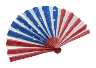Patriotic fan display celebrating america decorative item isolated on transparent background